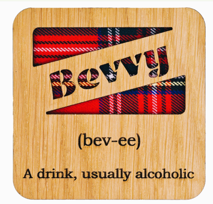 Scots Words Square Coaster