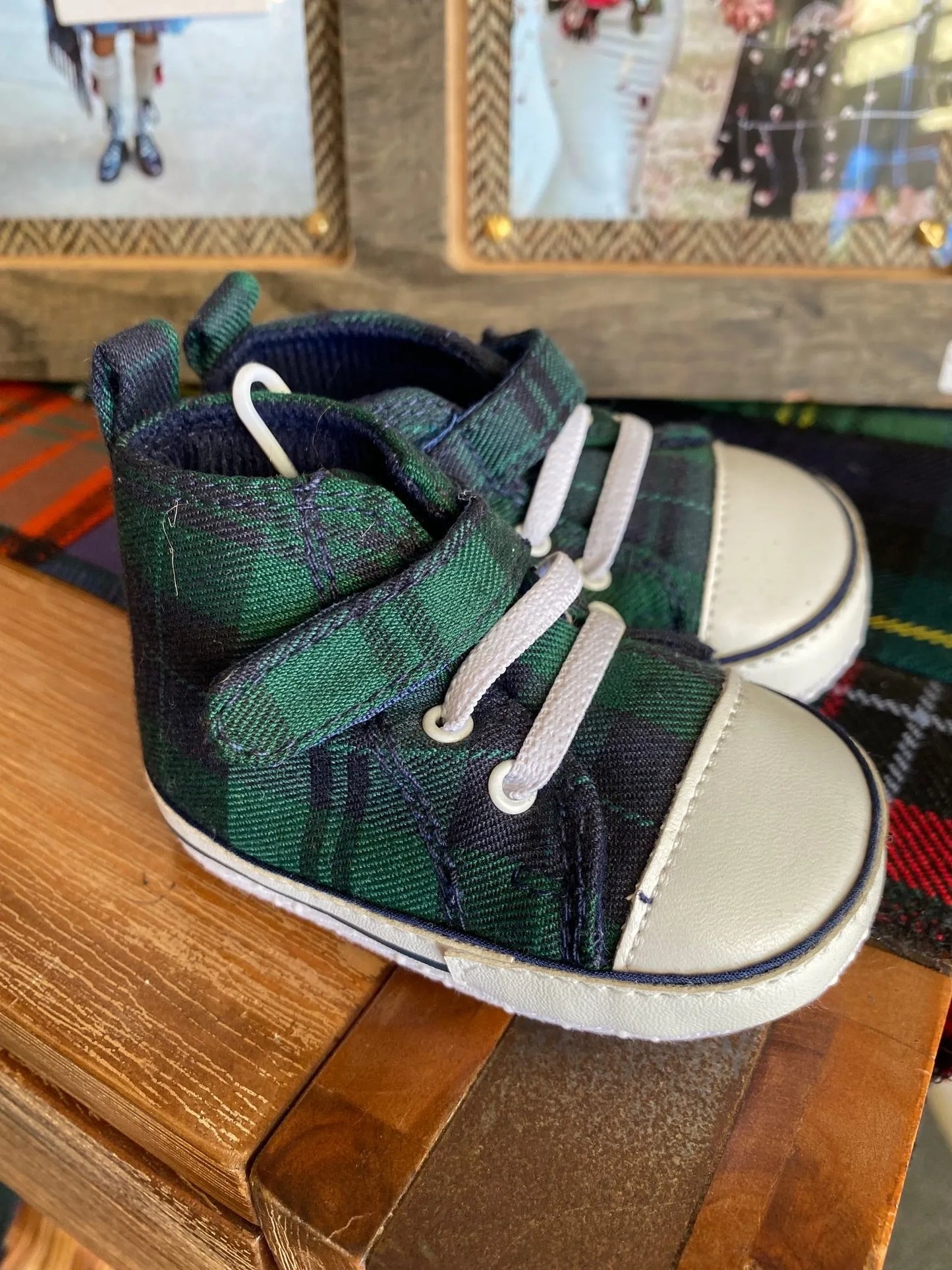 Babies Tartan Baseball Boots
