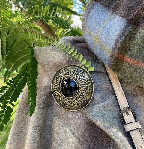 Brooch with Black Stone