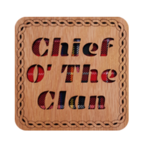 Coaster with Tartan Background