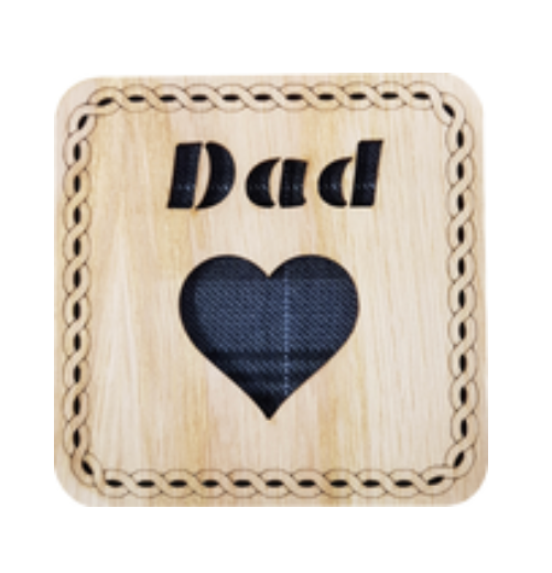 Coaster with Tartan Background