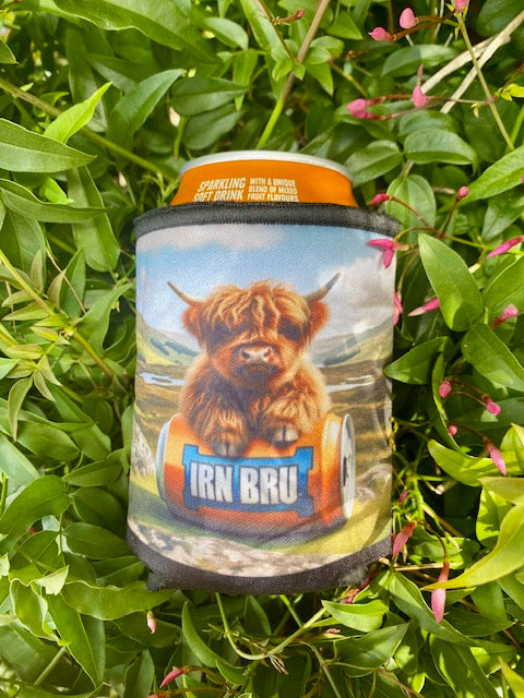 Highland Cow Can Cooler