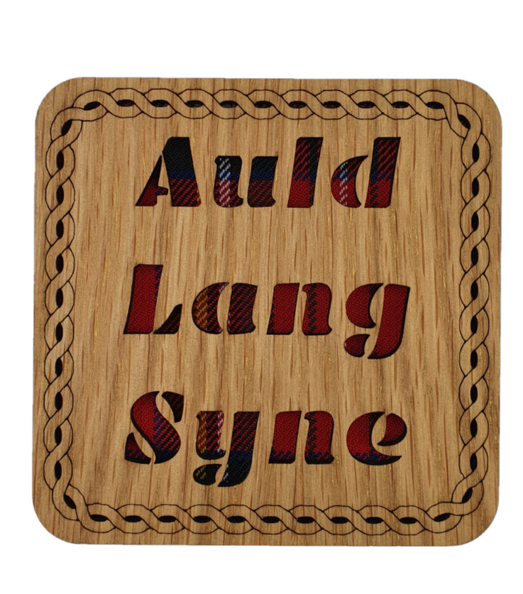 Coaster with Tartan Background