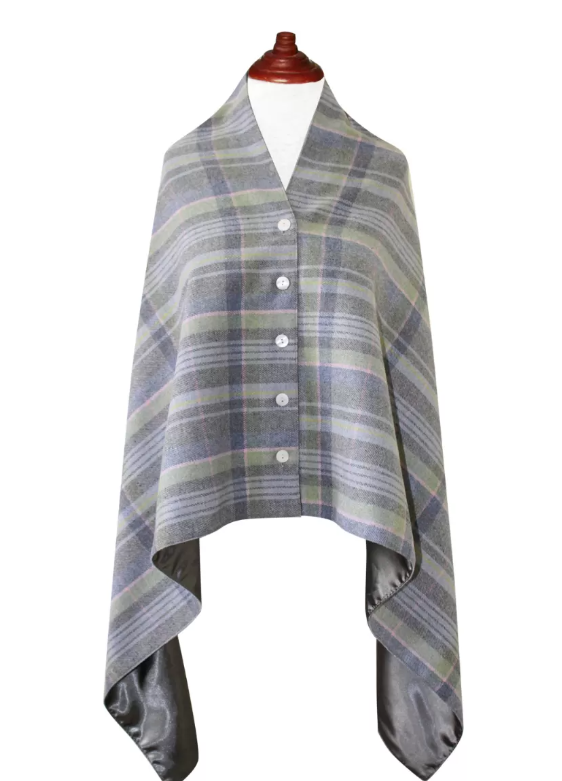 Tweed Wrap with Satin Lining