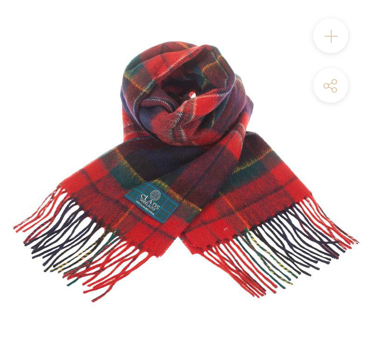 100% Wool Tartan Scarf