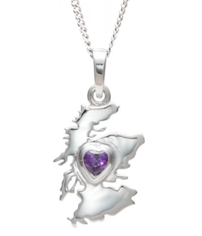 My Heart in Scotland Sterling Silver Necklace