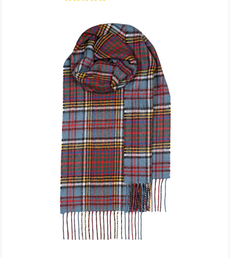 100% Wool Tartan Scarf