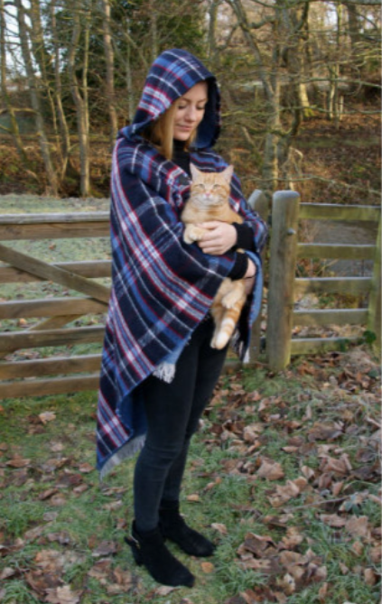 Tartan Hooded Poncho