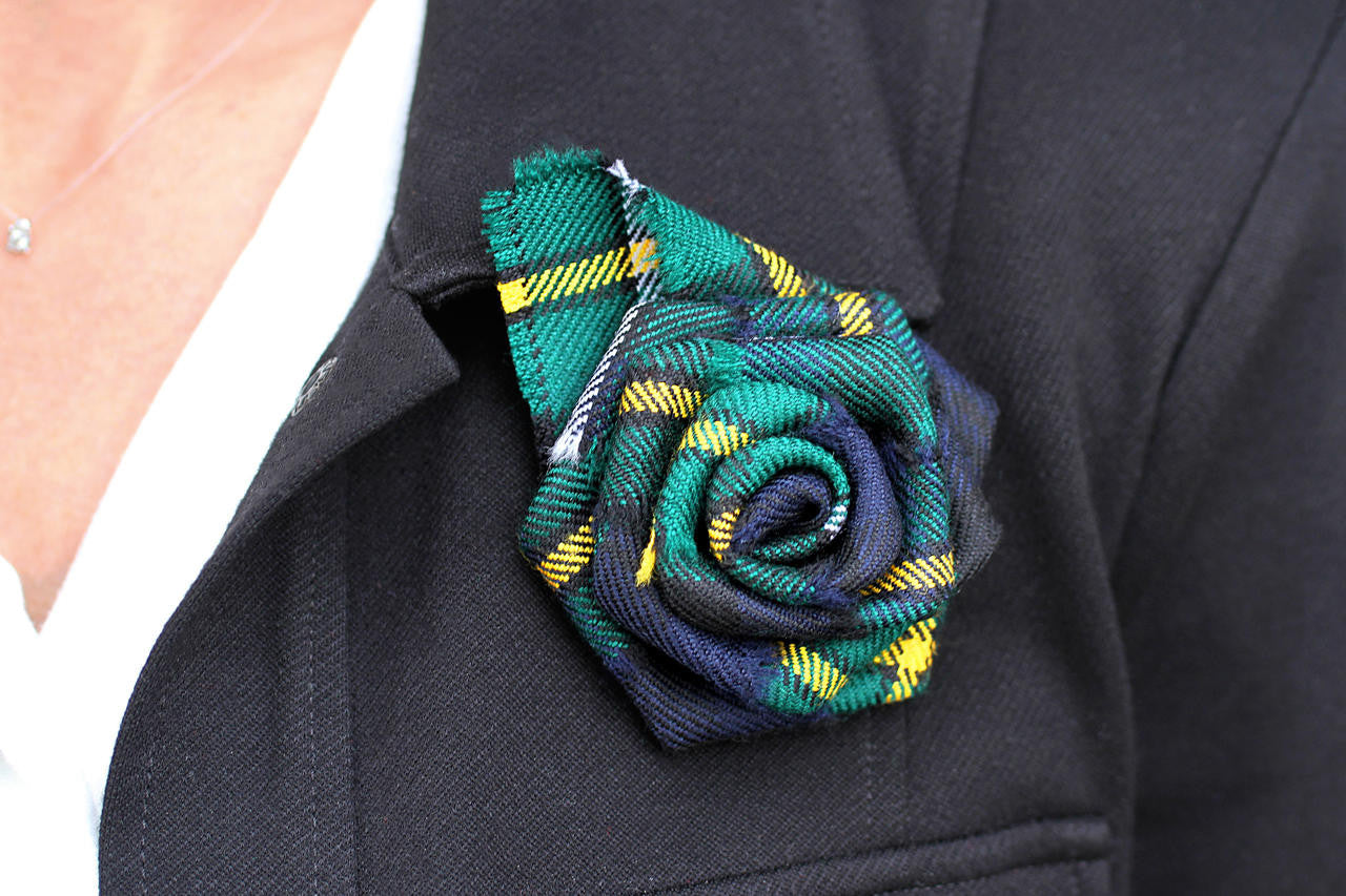 Tartan Rose Brooch