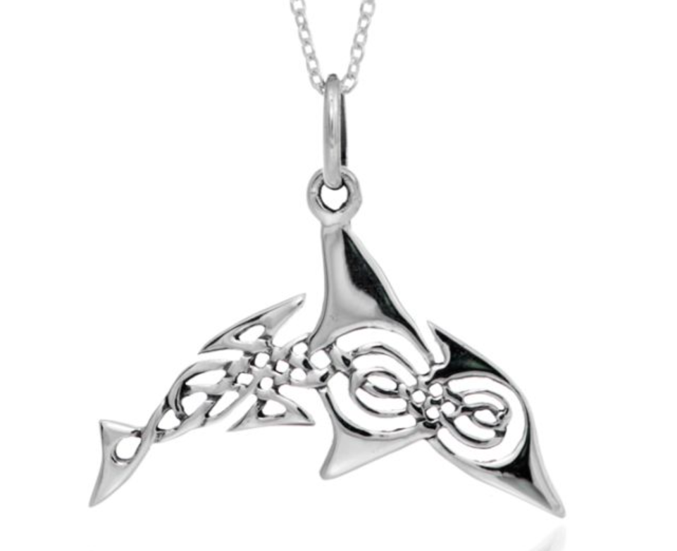 Sterling Silver Celtic Dolphin Pendant