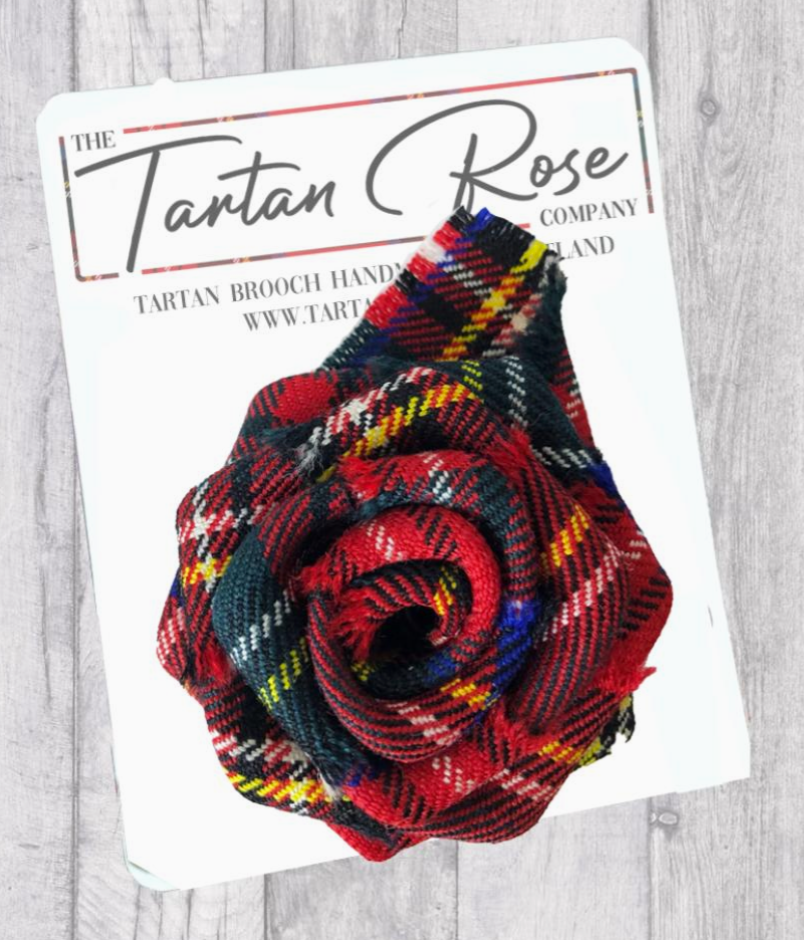 Tartan Rose Brooch