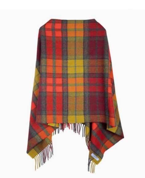 Lambswool Georgia Poncho - MADE IN SCOTLAND