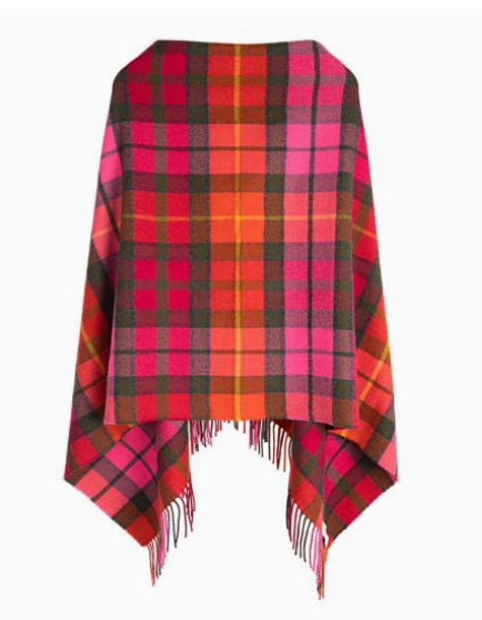 Lambswool Georgia Poncho - MADE IN SCOTLAND
