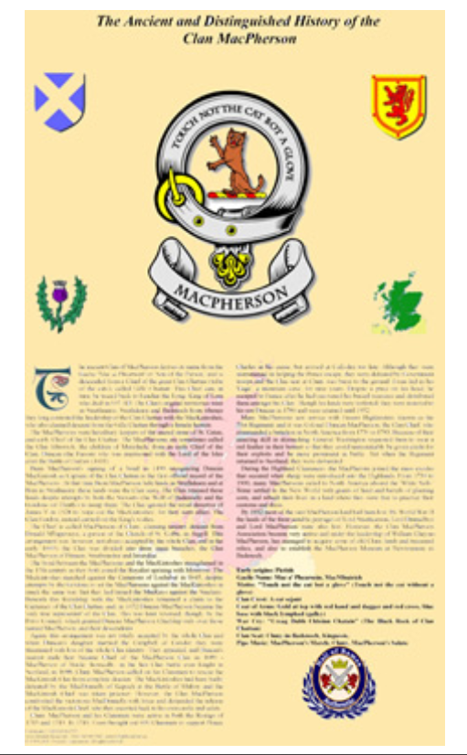 Scottish Clan History Scroll