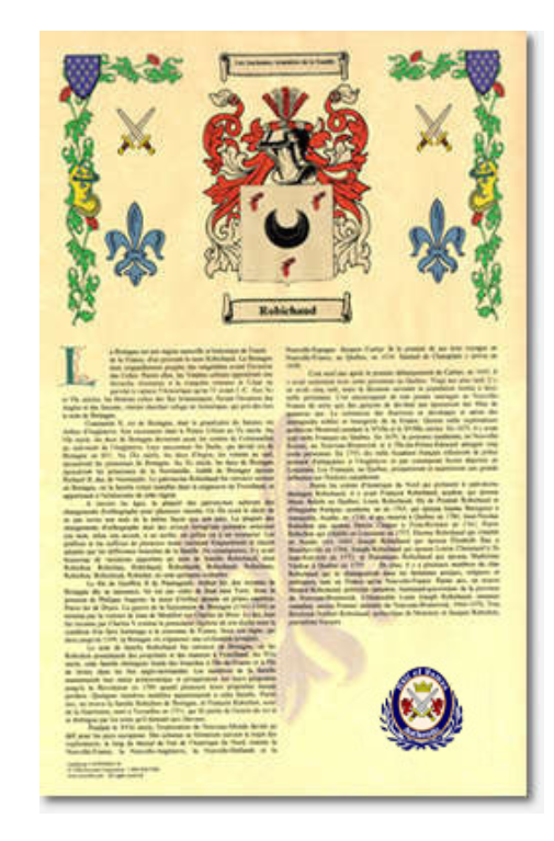 Coat of Arms and Surname History Scroll