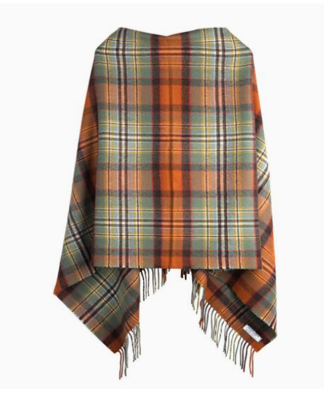 Lambswool Georgia Poncho - MADE IN SCOTLAND