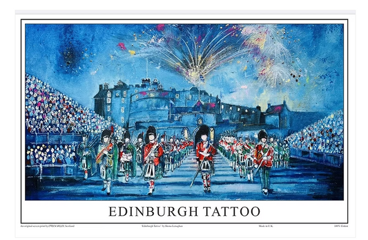 Edinburgh Tattoo Tea Towel by Ettrick Valley, Scotland
