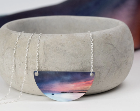 Aluminium and Silver Necklace by Cath Waters