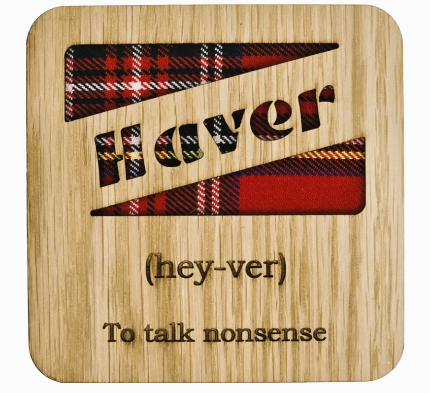 Scots Words Square Coaster