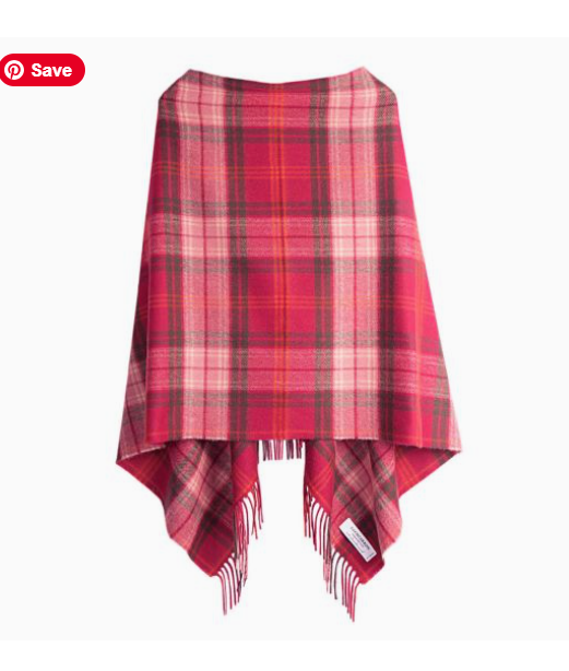 Lambswool Georgia Poncho - MADE IN SCOTLAND