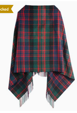 Lambswool Georgia Poncho - MADE IN SCOTLAND