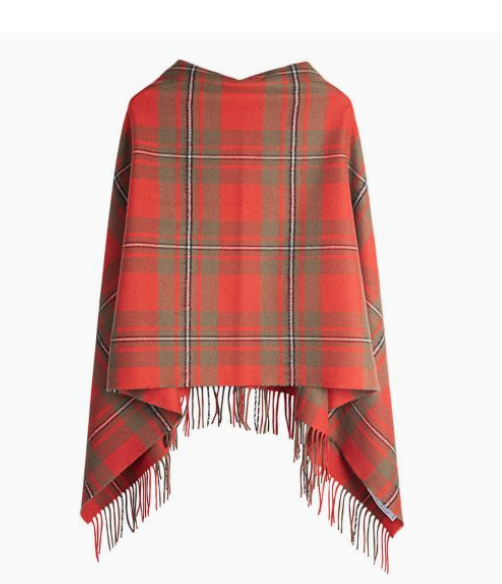 Lambswool Georgia Poncho - MADE IN SCOTLAND