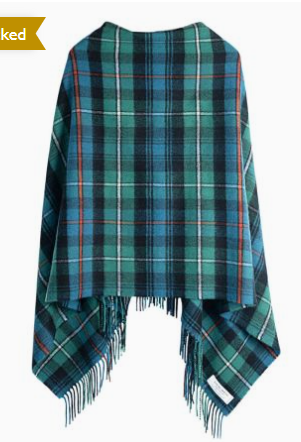 Lambswool Georgia Poncho - MADE IN SCOTLAND