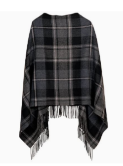 Lambswool Georgia Poncho - MADE IN SCOTLAND