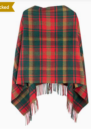 Lambswool Georgia Poncho - MADE IN SCOTLAND
