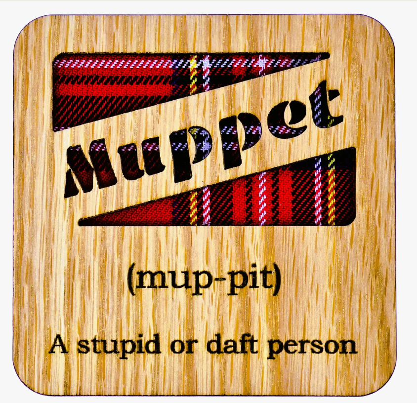 Scots Words Square Coaster