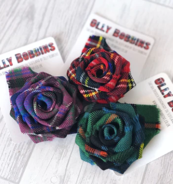 Tartan Rose Brooch