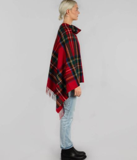 Lambswool Georgia Poncho - MADE IN SCOTLAND