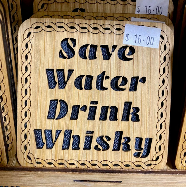 Coaster with Tartan Background