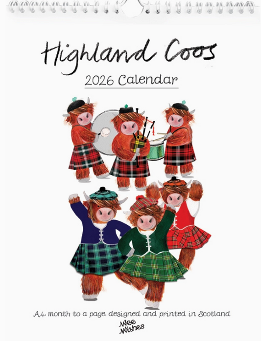 Highland Coos 2026 Calendar