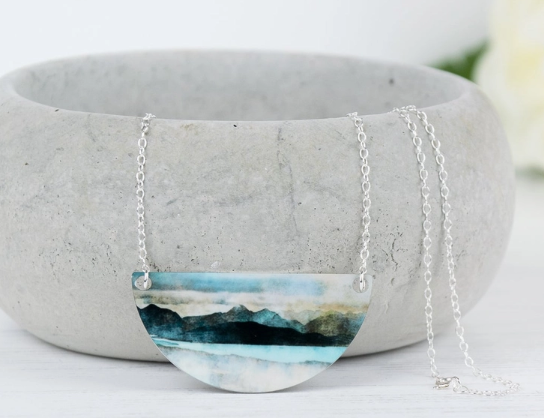 Aluminium and Silver Necklace by Cath Waters