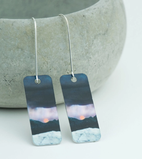Aluminium and Silver Earrings By Cath Waters