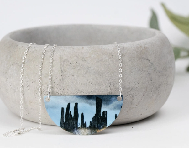 Aluminium and Silver Necklace by Cath Waters