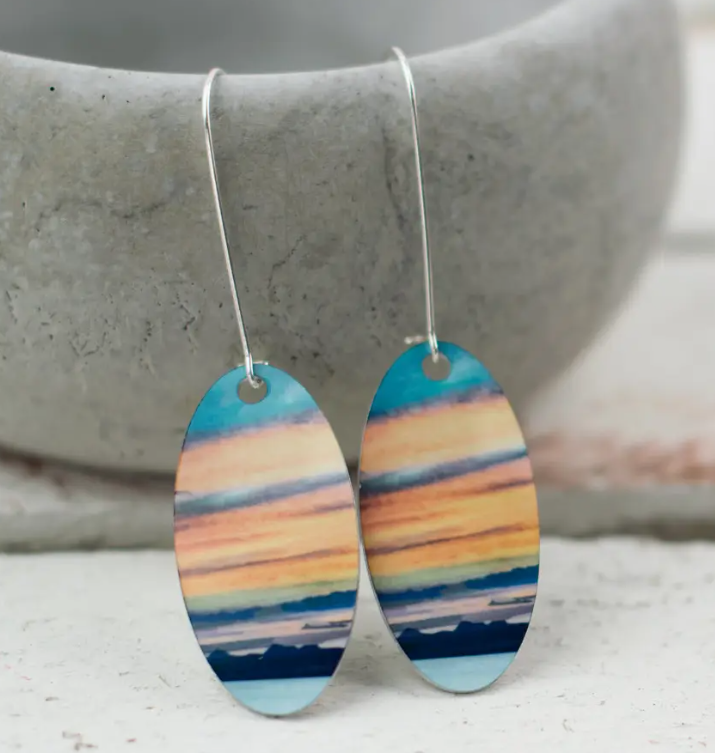 Aluminium and Silver Earrings By Cath Waters