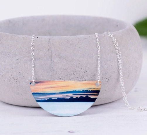 Aluminium and Silver Necklace by Cath Waters