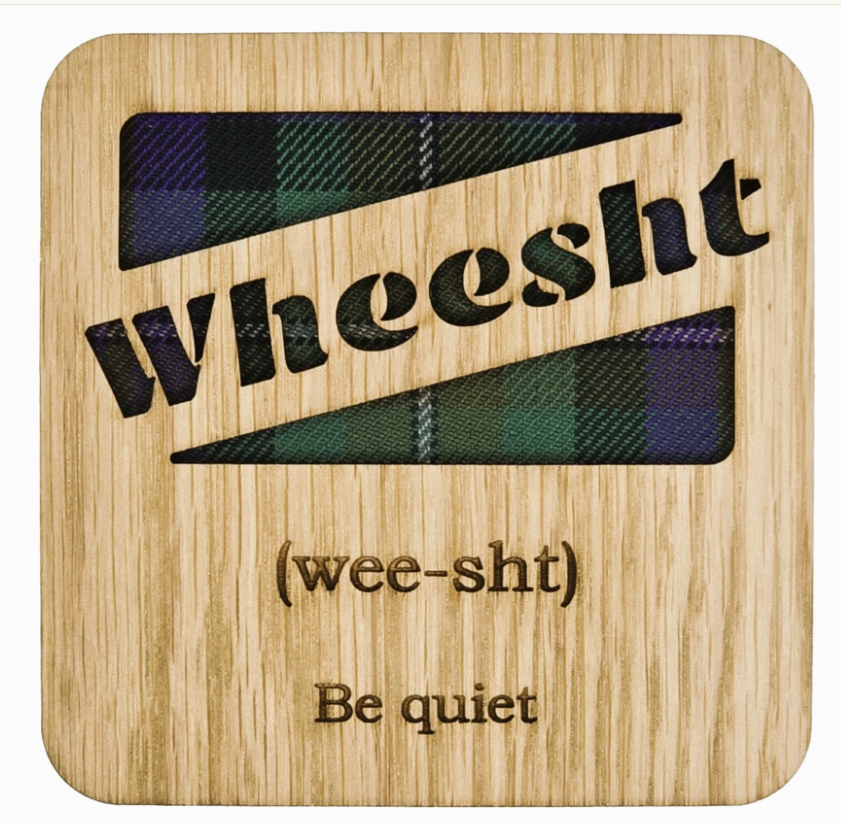 Scots Words Square Coaster